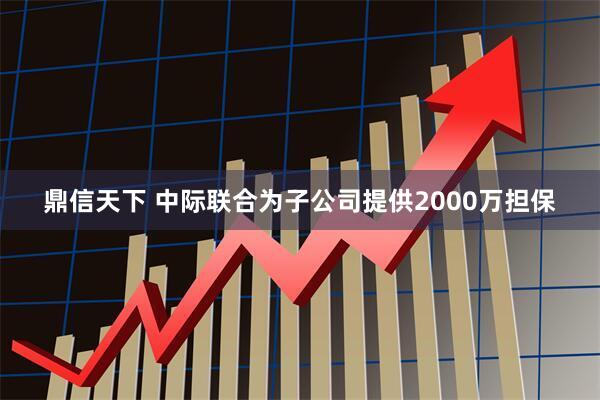 鼎信天下 中际联合为子公司提供2000万担保