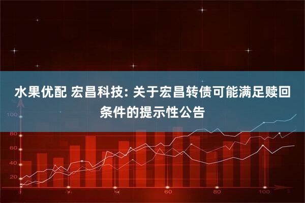 水果优配 宏昌科技: 关于宏昌转债可能满足赎回条件的提示性公告