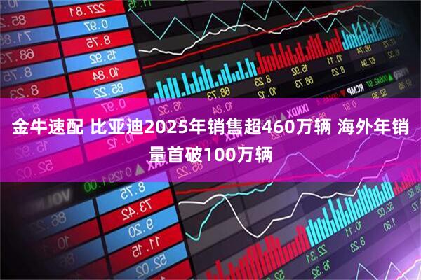 金牛速配 比亚迪2025年销售超460万辆 海外年销量首破100万辆
